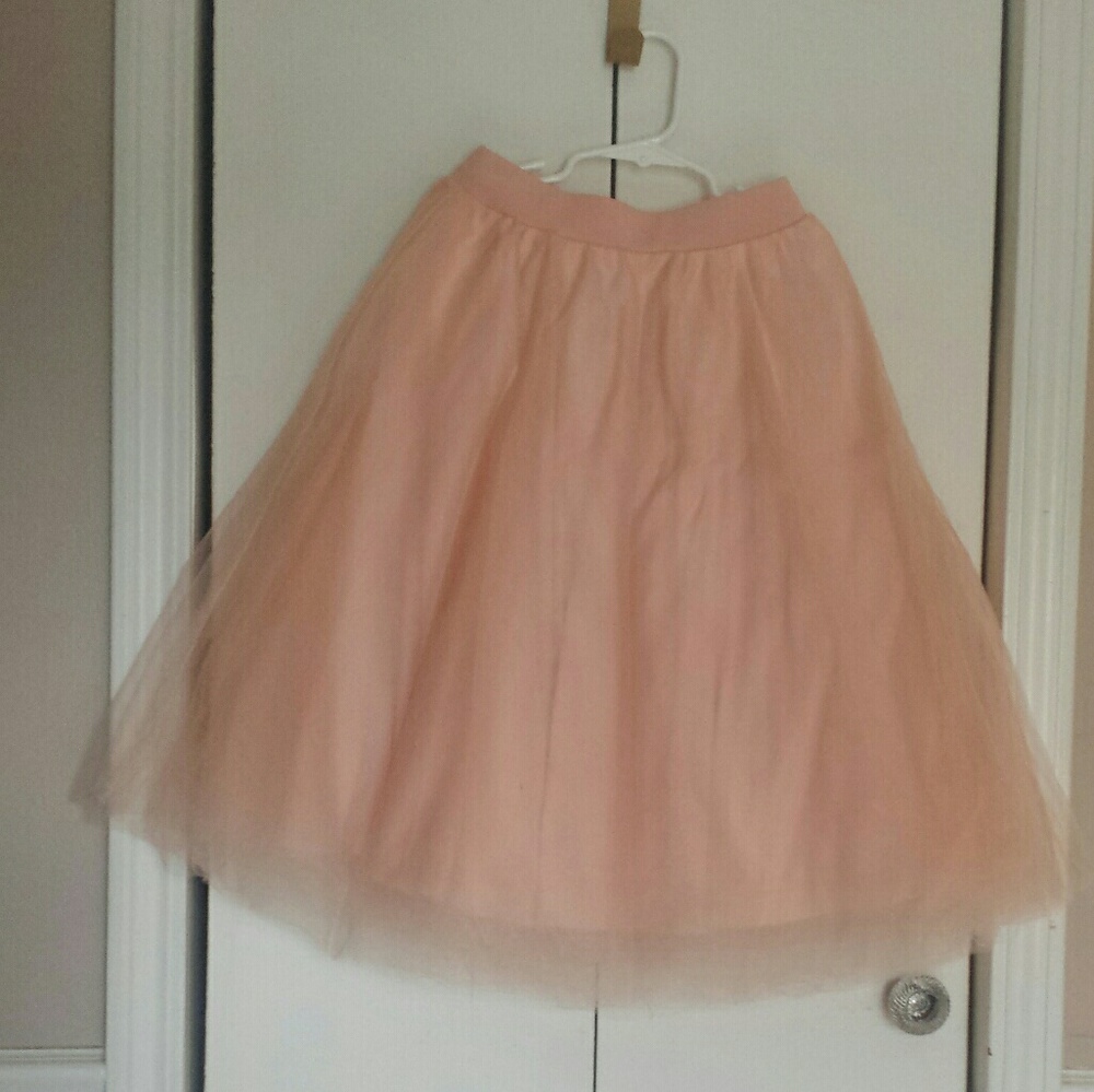 Tea length tulle skirt